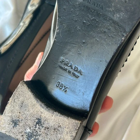 Prada Shiny Black Loafers - Picture 3 of 4
